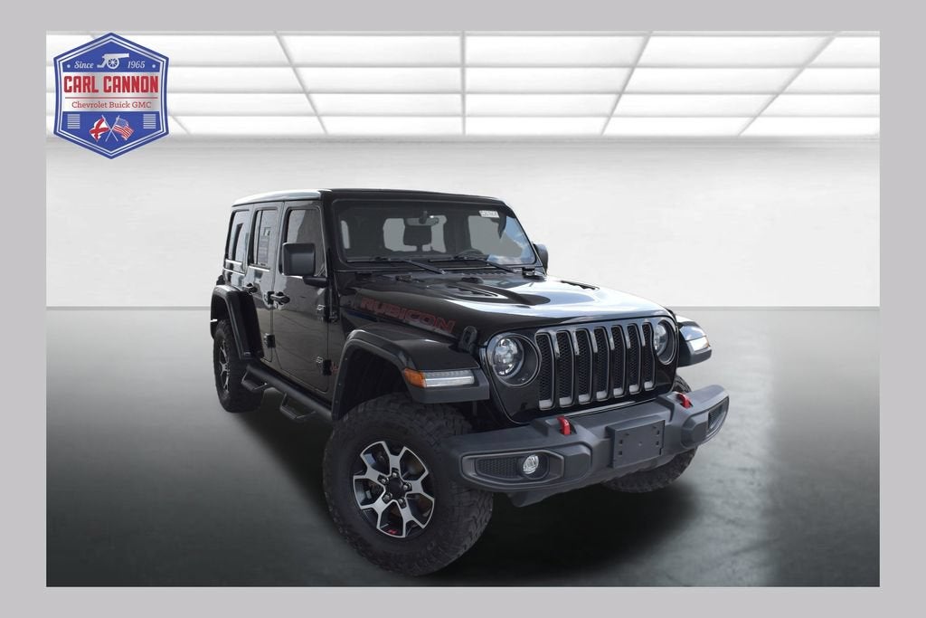 2023 Jeep Wrangler Rubicon in Black Clearcoat — front three-quarter view