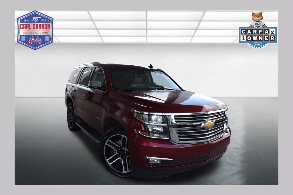 2017 Chevrolet Tahoe Premier in Siren Red Tintcoat — front three-quarter view