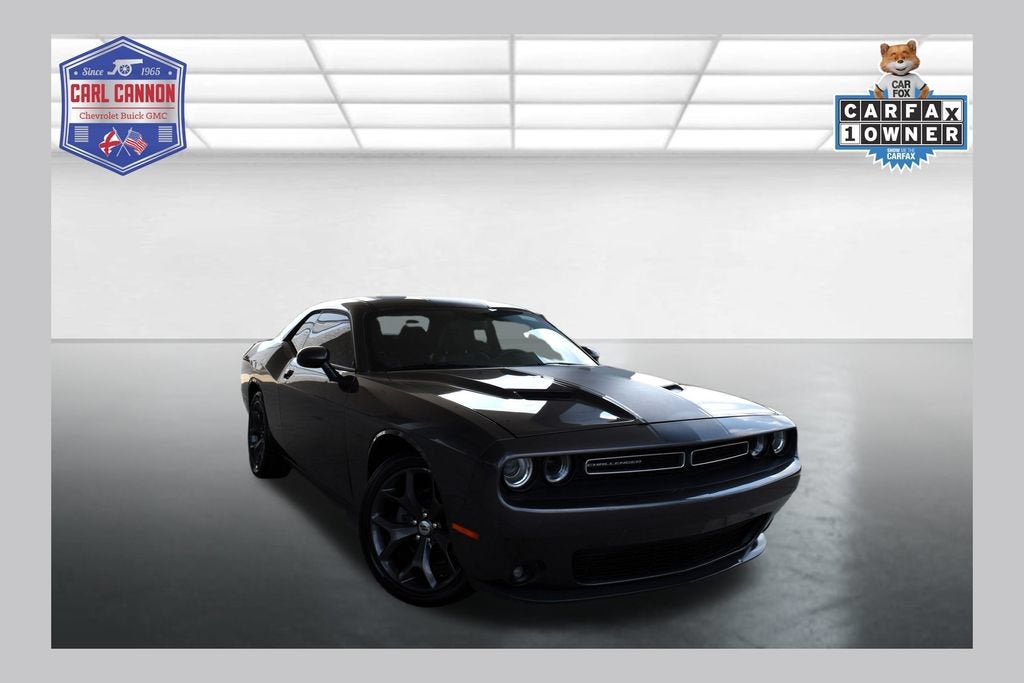2017 Dodge Challenger SXT Plus in Granite Pearlcoat — front three-quarter view