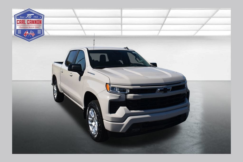 2026 Chevrolet Silverado 1500 RST in White Sands — front three-quarter view