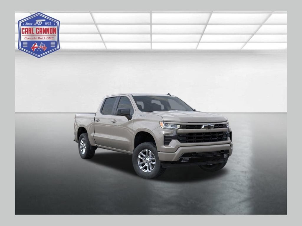 2026 Chevrolet Silverado 1500 RST in White Sands — front three-quarter view